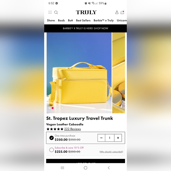 Truly Luxury Travel TrunkVegan Leather Caboodle - Picture 2 of 3